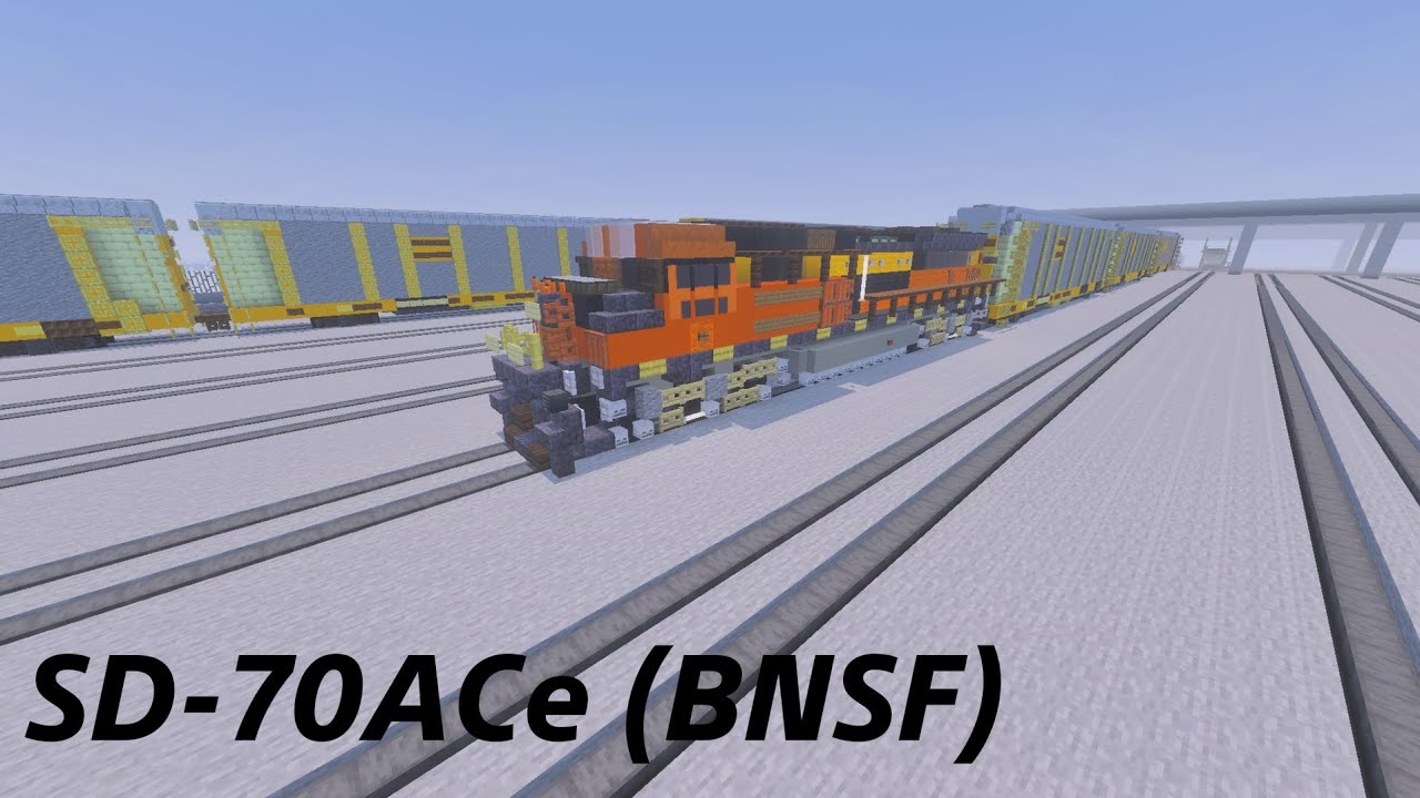 How To Build The EMD SD-70ACe (BNSF) In Minecraft (1.5:1)