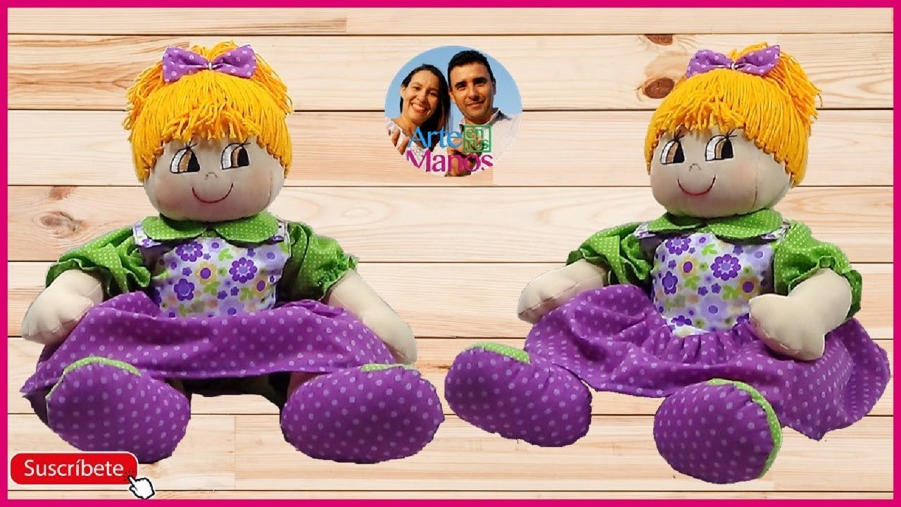 🔴Cómo Hacer una MUÑECA DE TRAPO Paso a Paso detallado (la monita) - Tutorial Arte en Tus Manos