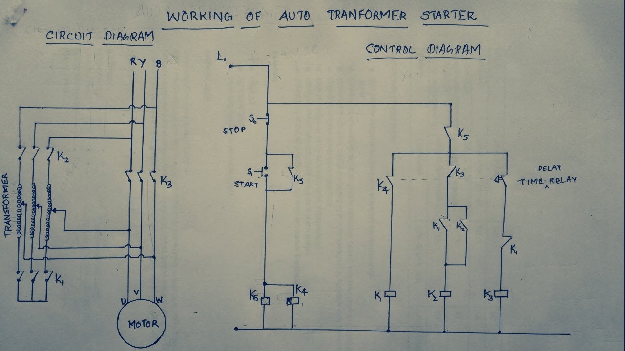 Working of auto transformer starter onboard ship