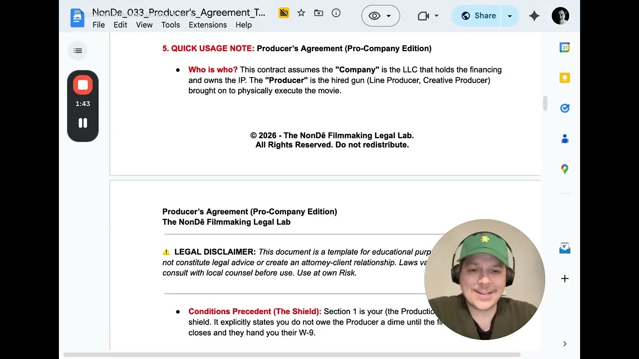 The Vault: Producer's Agreement (Pro-Company Edition)