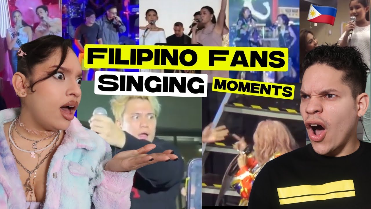 Only Filipino Fans would do this... Latinos react to Famous Filipino Singers DUETING with FANS!