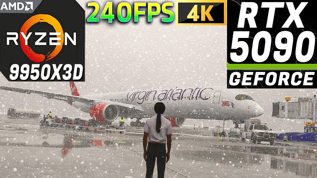 Flight Sim 2024 ~ A350 Snow-Storm Flight ~ RTX 5090+9950X3D | 4K-ULTRA Graphics ~ Chicago✈Montreal