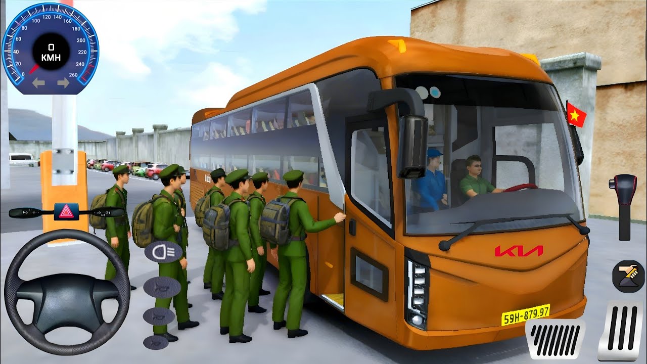 Coach Bus Simulator VietNam - Lái xe khách Kia Grandbird đưa các chiến sĩ bộ đội nhập ngũ | tập 20