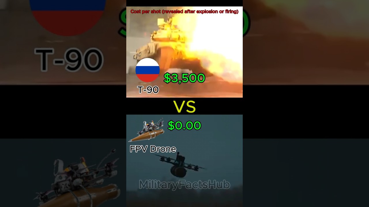 How Much Does One Shot Cost? 💥 T-90 vs FPV Drone