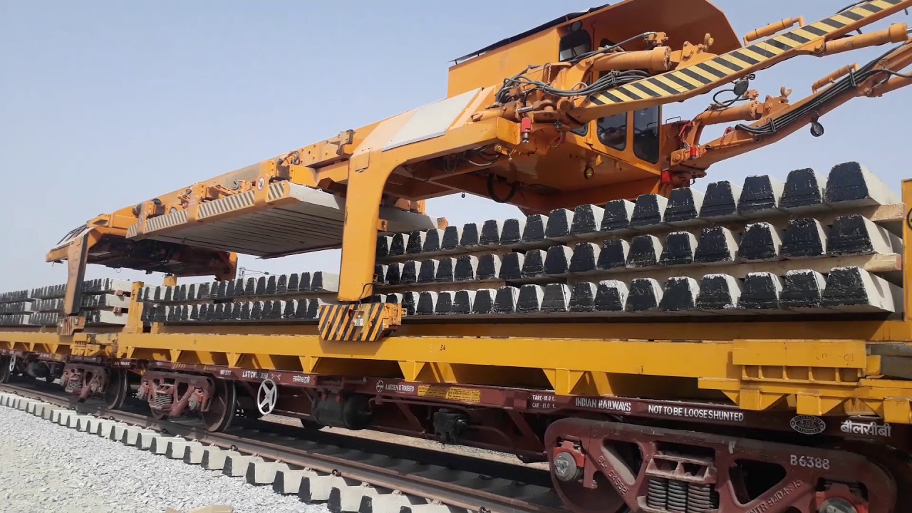 Railway track laying machine