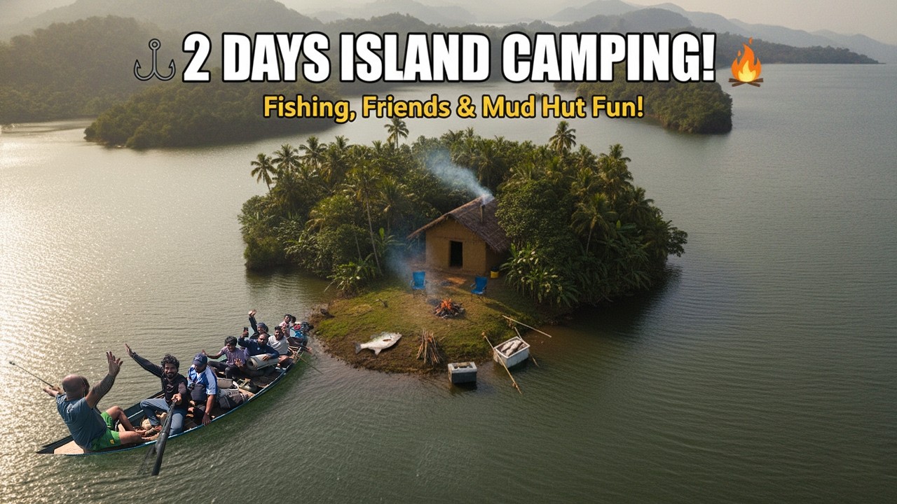 LOST Island Camping: NIGHT FISHING in Mystical Green Waters!