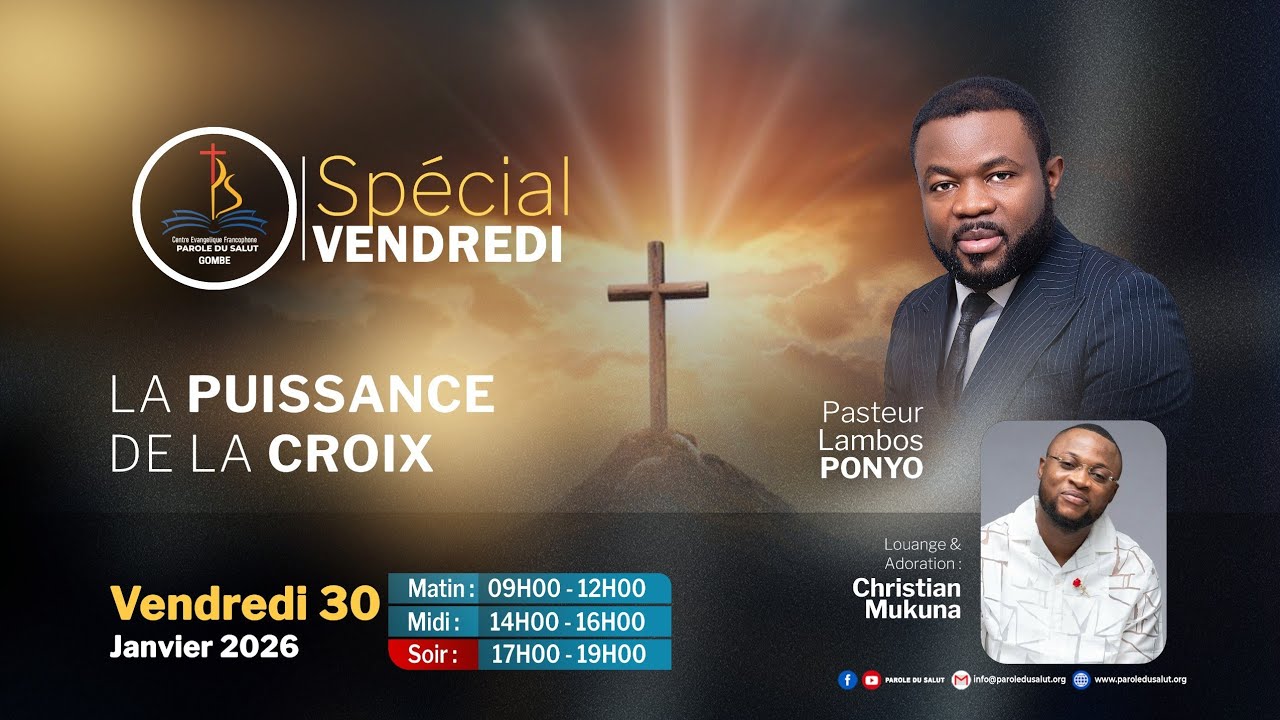 🚨Spécial Vendredi le 30/01/2026 | Pasteur Lambos PONYO | La puissance de la croix