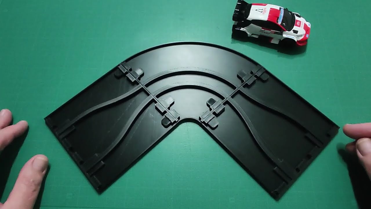 Conjunto curva 90º chicane cinta cobre Scalextric Compact