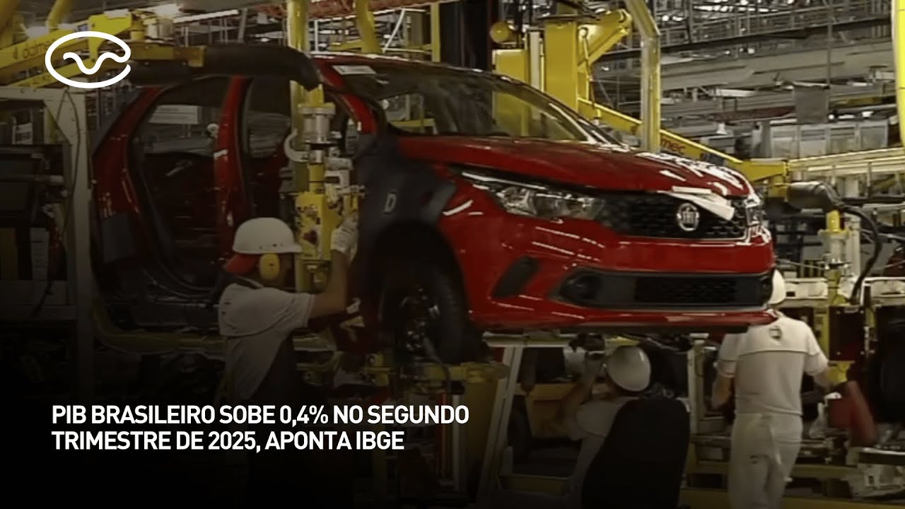 PIB brasileiro sobe 0,4% no segundo trimestre de 2025, aponta IBGE