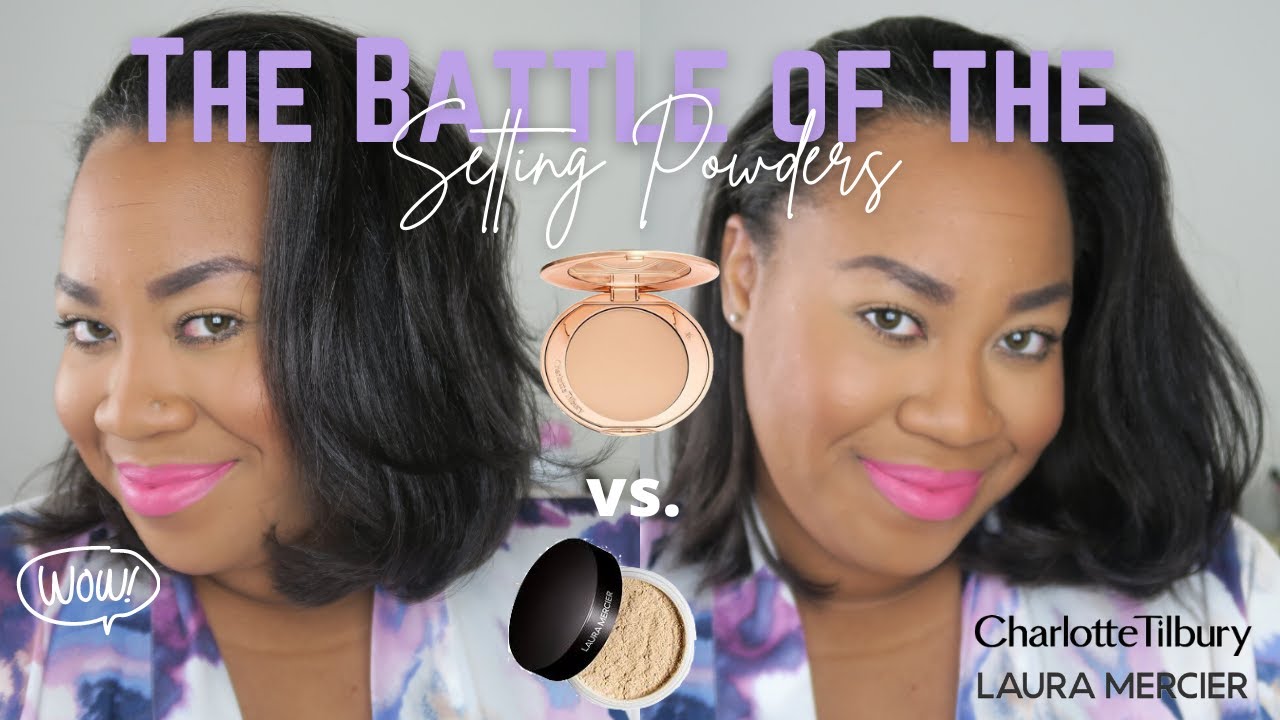 Laura Mercier vs. Charlotte Tilbury⎮The Best Setting Powder for Oily Skin!