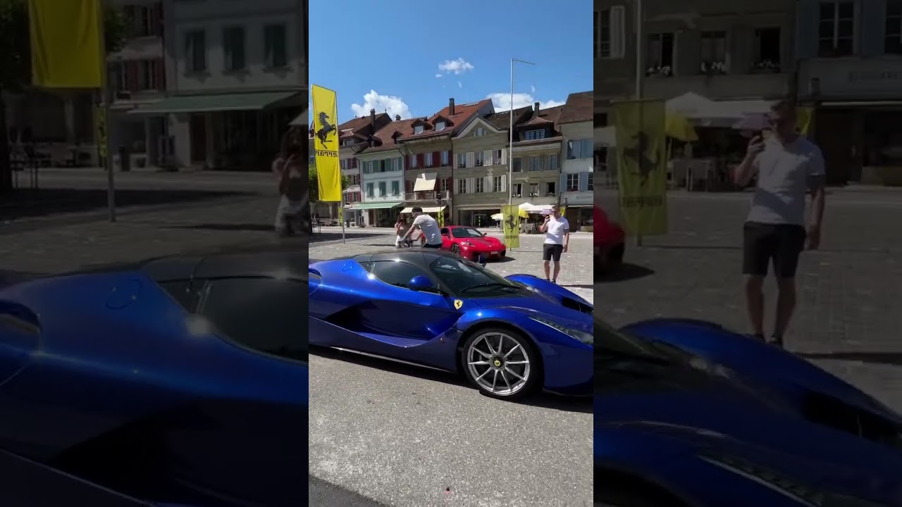 Two Ferraris in Aarberg #ferrari #ferrarilaferrari #ferrari812 ##laferrari #bugatti #viral