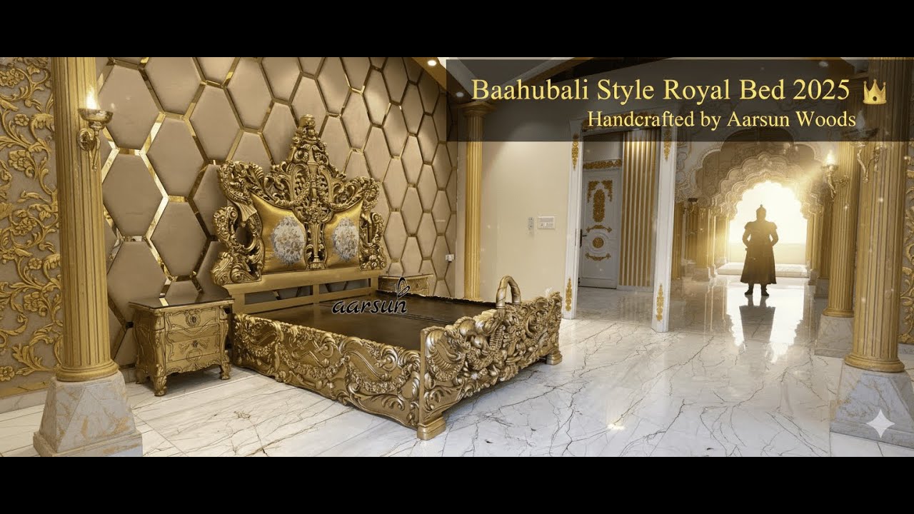 Baahubali Style Royal Bed Design 2025 Handcrafted Luxury Furniture #BaahubaliTheEpic