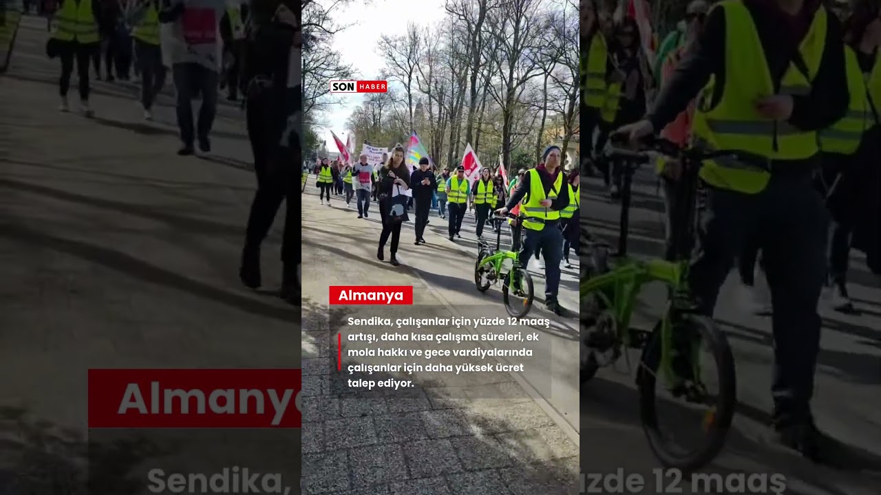 Almanya&rsquo;da toplu taşımada b&uuml;y&uuml;k grev 100 bin kişi işi bıraktı #almanya #streik