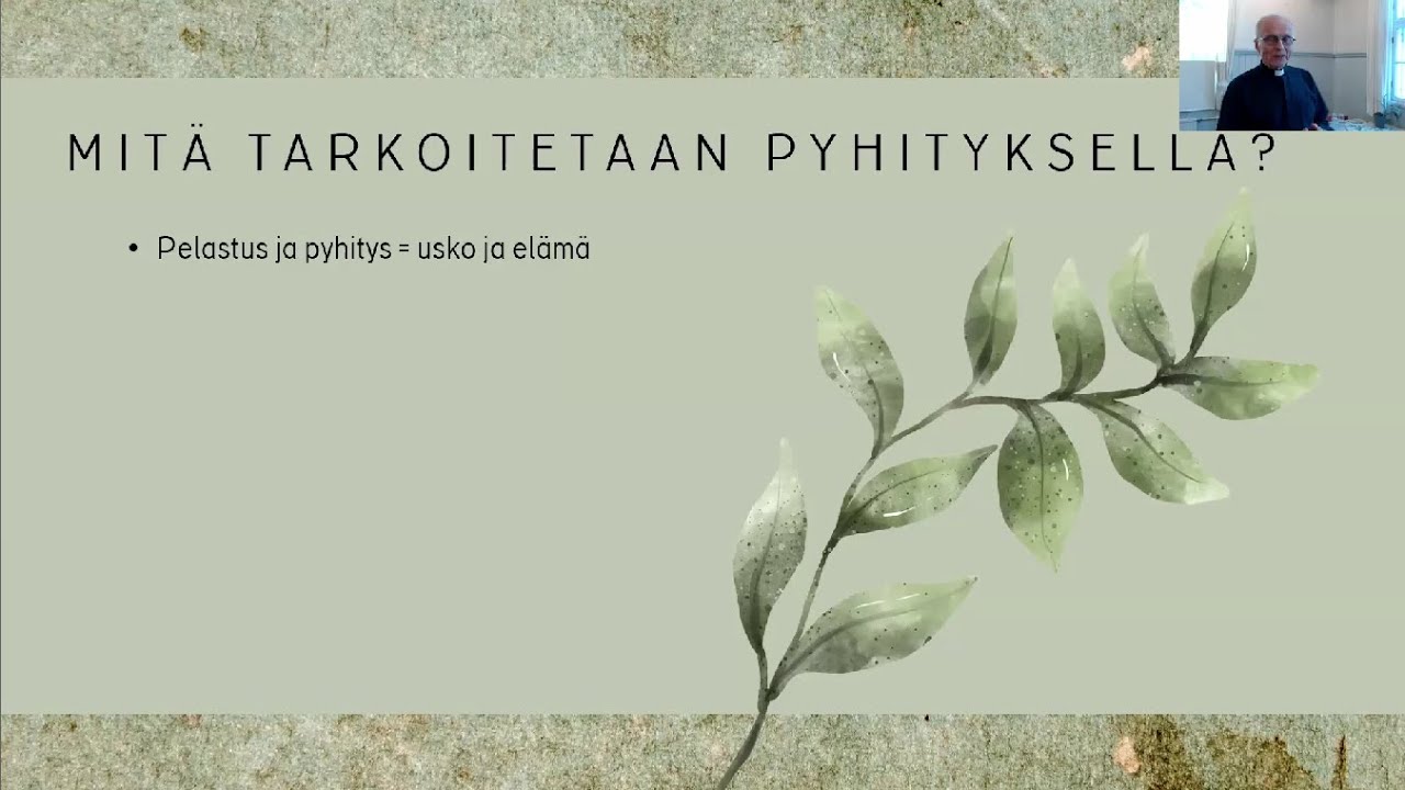 TT, rovasti Eero Junkkaala: Mitä tarkoitetaan pyhityksellä?