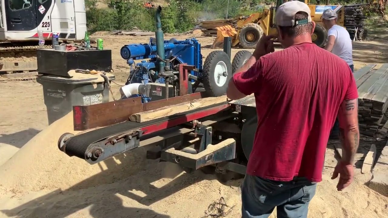 Morgan resaw with 80 hp Perkins diesel trial run