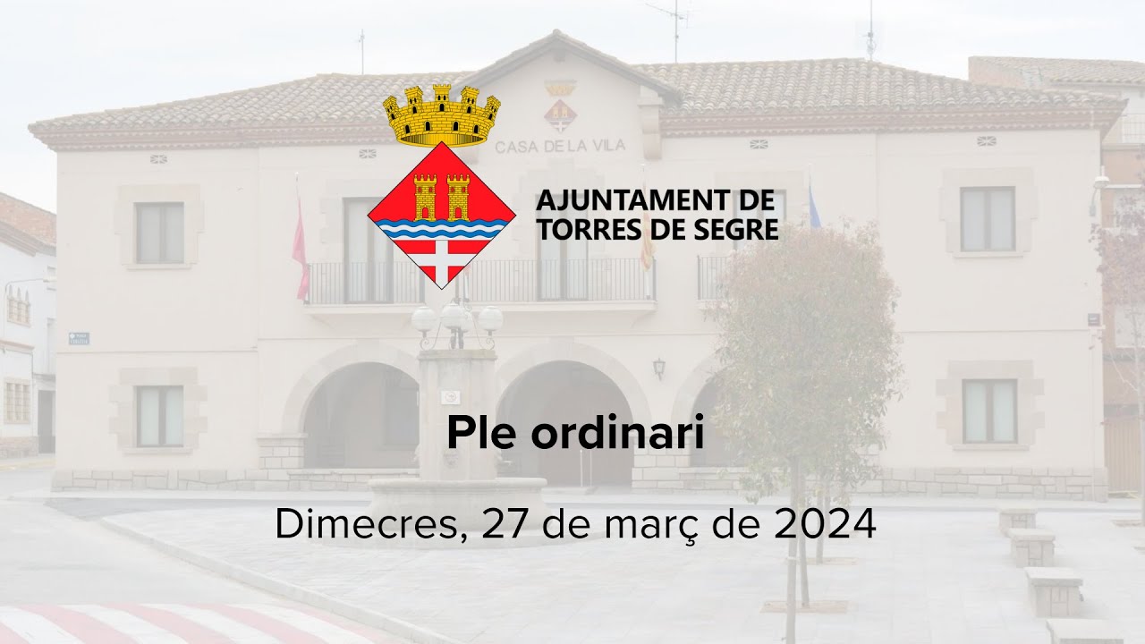 Ple ordinari - Dimecres, 27 de març de 2024