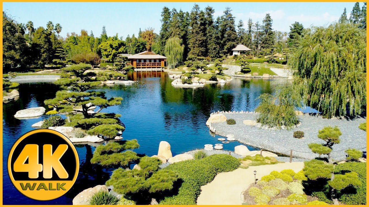 Walking Tour of The Japanese Garden, lake balboa [4K]