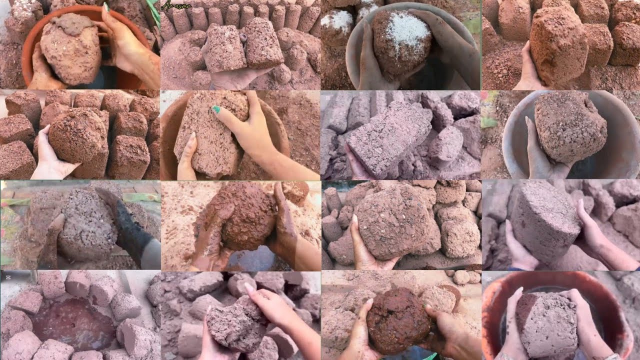 ASMR Edits NonStop Multi Stoney Red Dirt Texture Crumbling 🥰||Crunchy Crispy Texture Crumbles✨💥