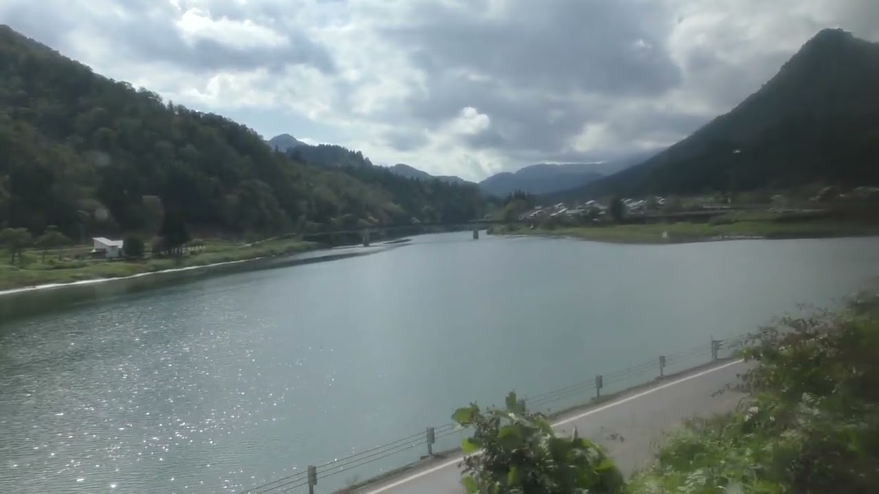 只見線 只見駅手前の風景 会津蒲生→只見【車窓】
