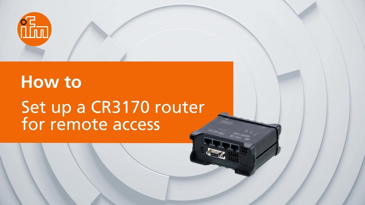 How to setup a router for remote access of machines
