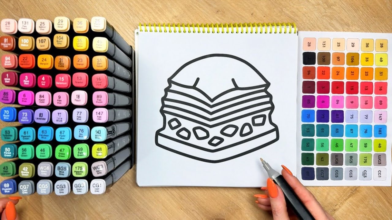 Satisfying Baklava Coloring | ASMR & Calm 🍯💚