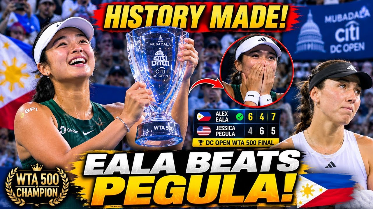 SHOCKING! Alex Eala Defeats Jessica Pegula to Win Historic DC Open Title!