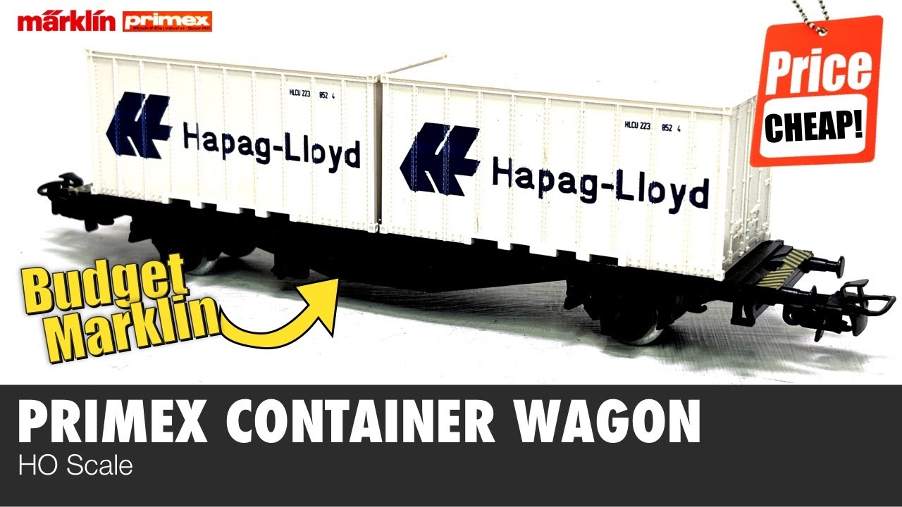 BARGAIN M&auml;rklin - PRIMEX Container Wagon 4552 in HO Scale