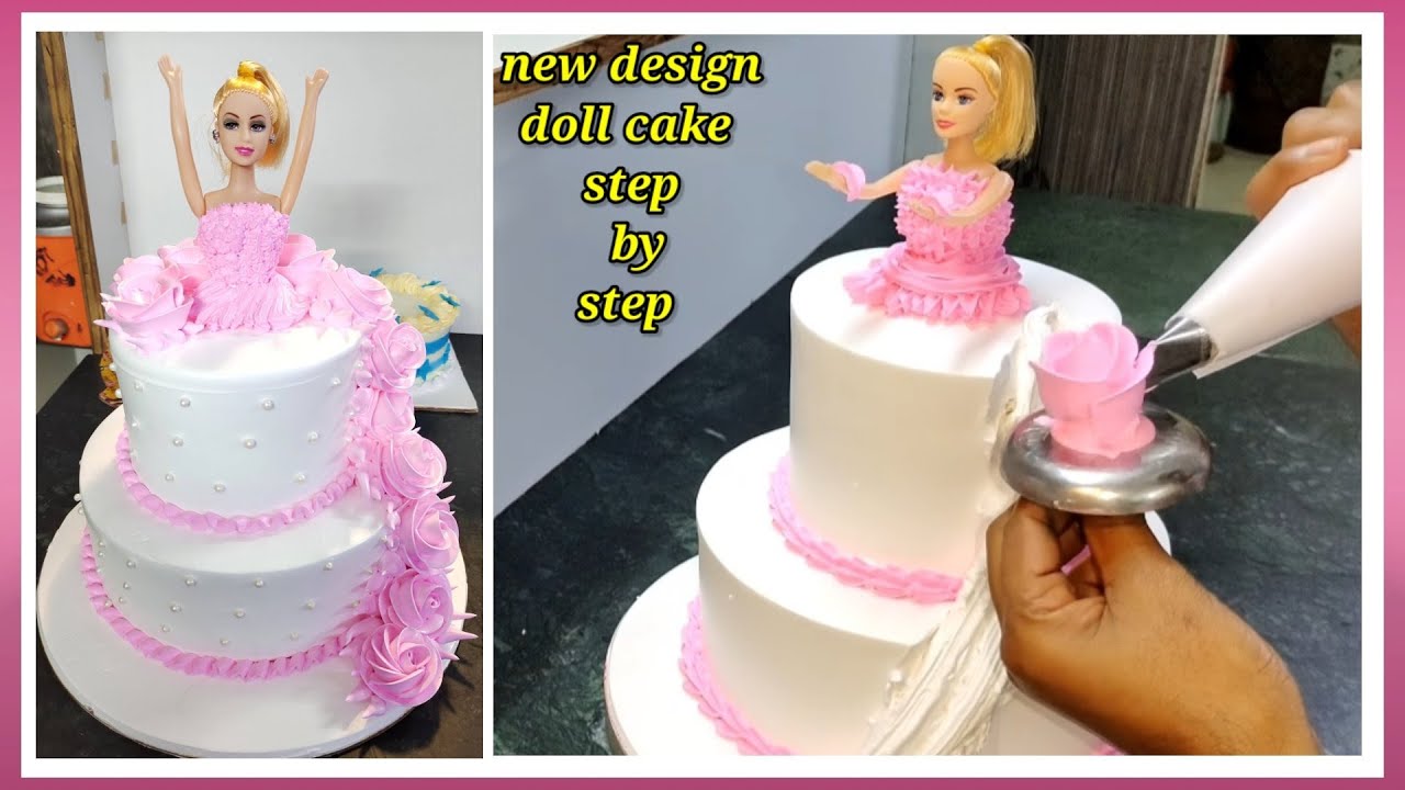 doll cake | New design two tier doll cake | amazing doll cake decoration |two tier doll cake design