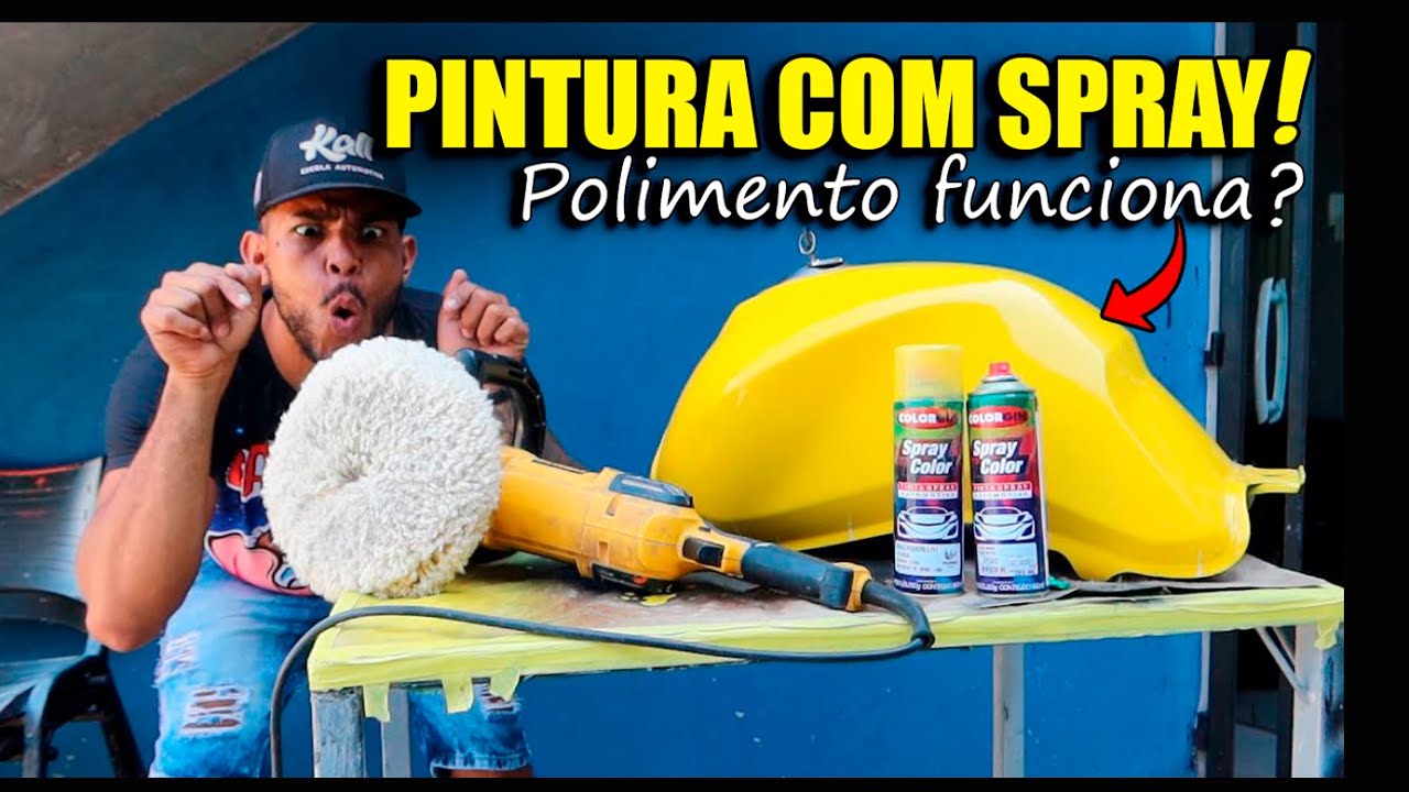 FIZ UM POLIMENTO NA PINTURA FEITA COM SPRAY FUNCIONOU? PINTURA FEITA EM CASA EPIS&Oacute;DIO 02