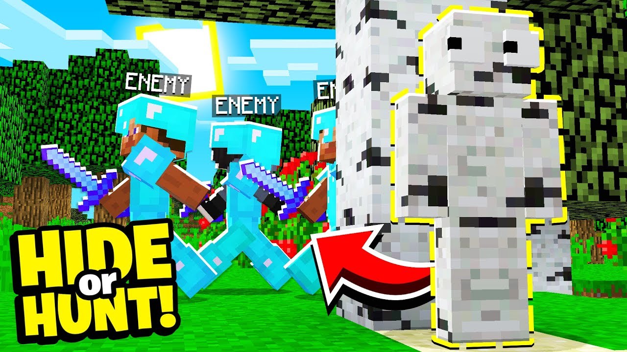 These HOSTILE Minecraft enemies are HUNTING me!  - Hide Or Hunt #5