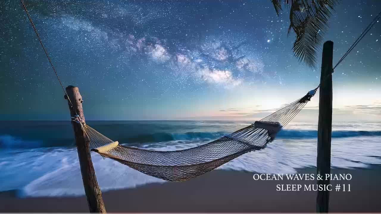 🌴 Sleep Music LIVE – Ocean Waves & Piano