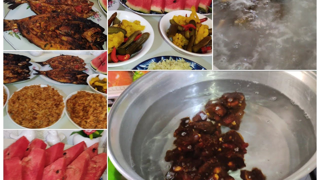 فيديو ممتع غداء صبور شوي  وتمن محمر بتمر غدا ايام زمان  ،🐟🐟🌴