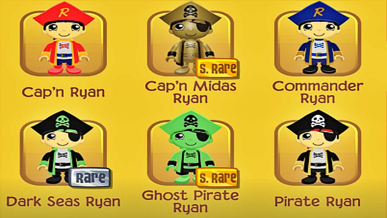 Tag with Ryan - All Pirate Costumes Unlocked All Characters Unlocked Combo Panda Ghost Pirate Ryan