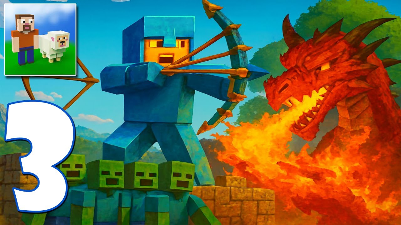 CubeCraft - Gameplay Walkthrough Part 3 - Craft, Battle (iOS, Android)