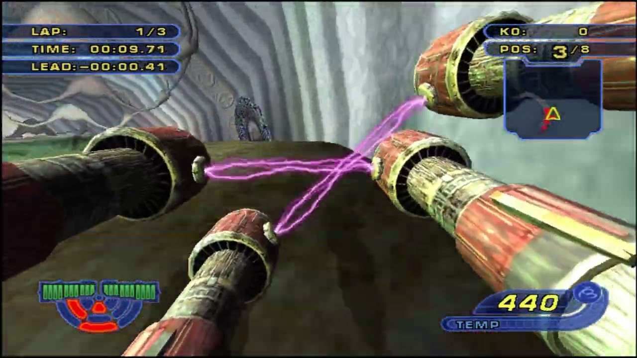 Star Wars Racer Revenge first place in the galactic trials part two