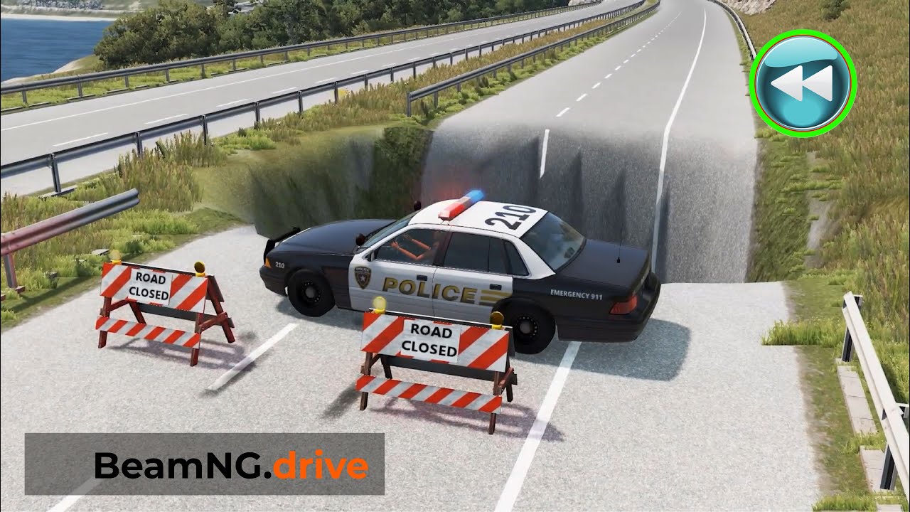 Reverse Car Vs Giant Pit Crashes#4_BeamNG.drive