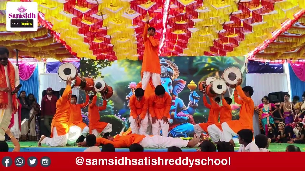 Ganapati Bappa Morya Dance Performance | Samsidh Satish Reddy School Vempalli
