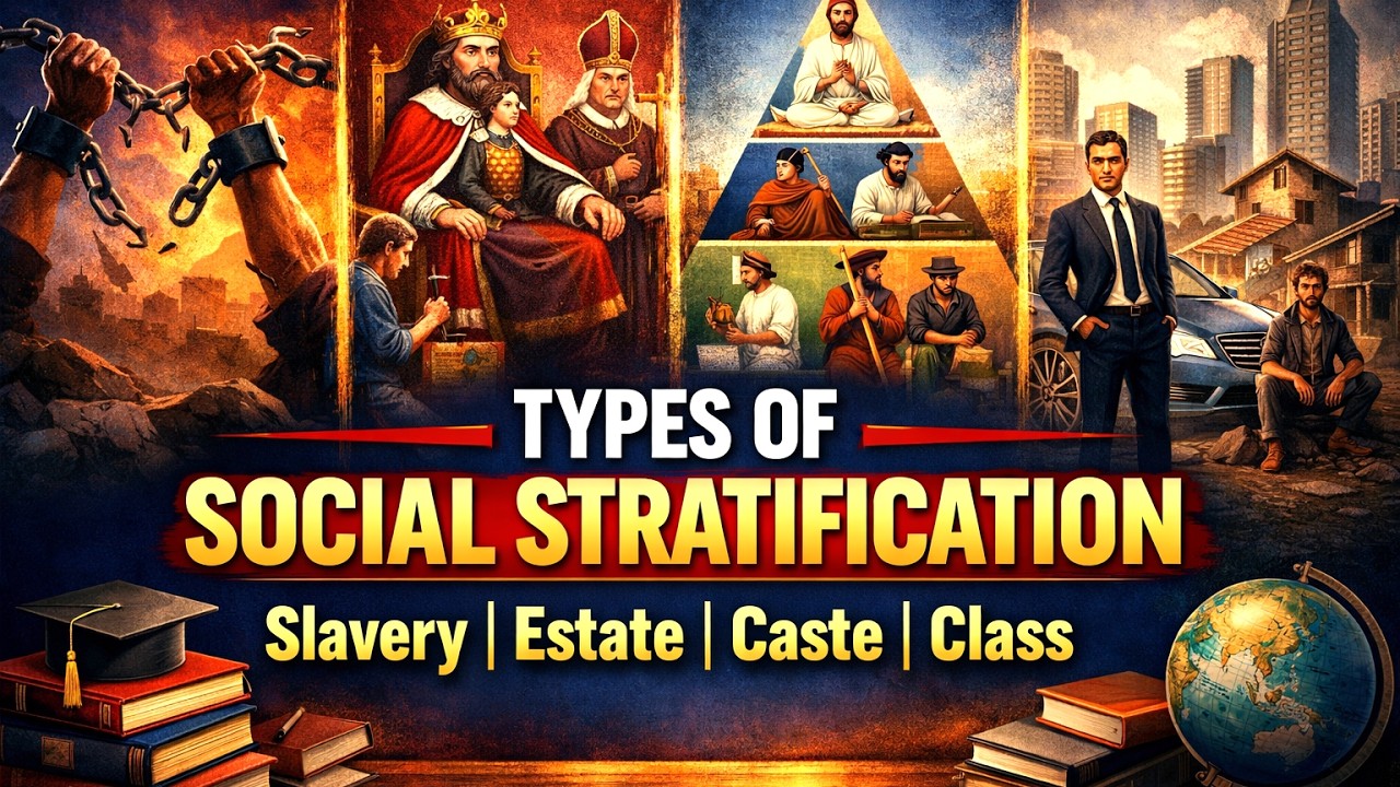 Types of Social Stratification | Slavery, Estate, Caste & Class