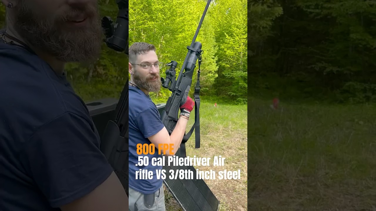 .50 cal Hatsan piledriver air rifle VS 3/8th steel