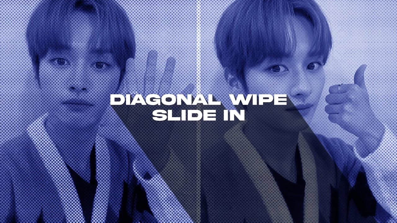 diagonal wipe slide in on videostar!