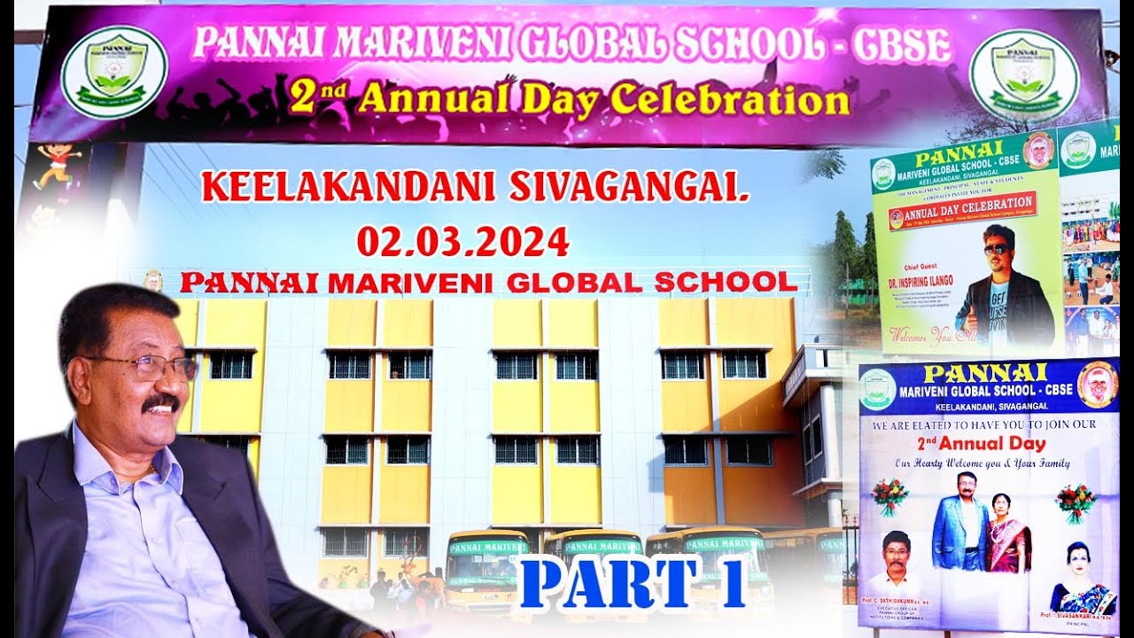 Sivagangai pannai mariveni global school CBSC  2024   annual day school function
