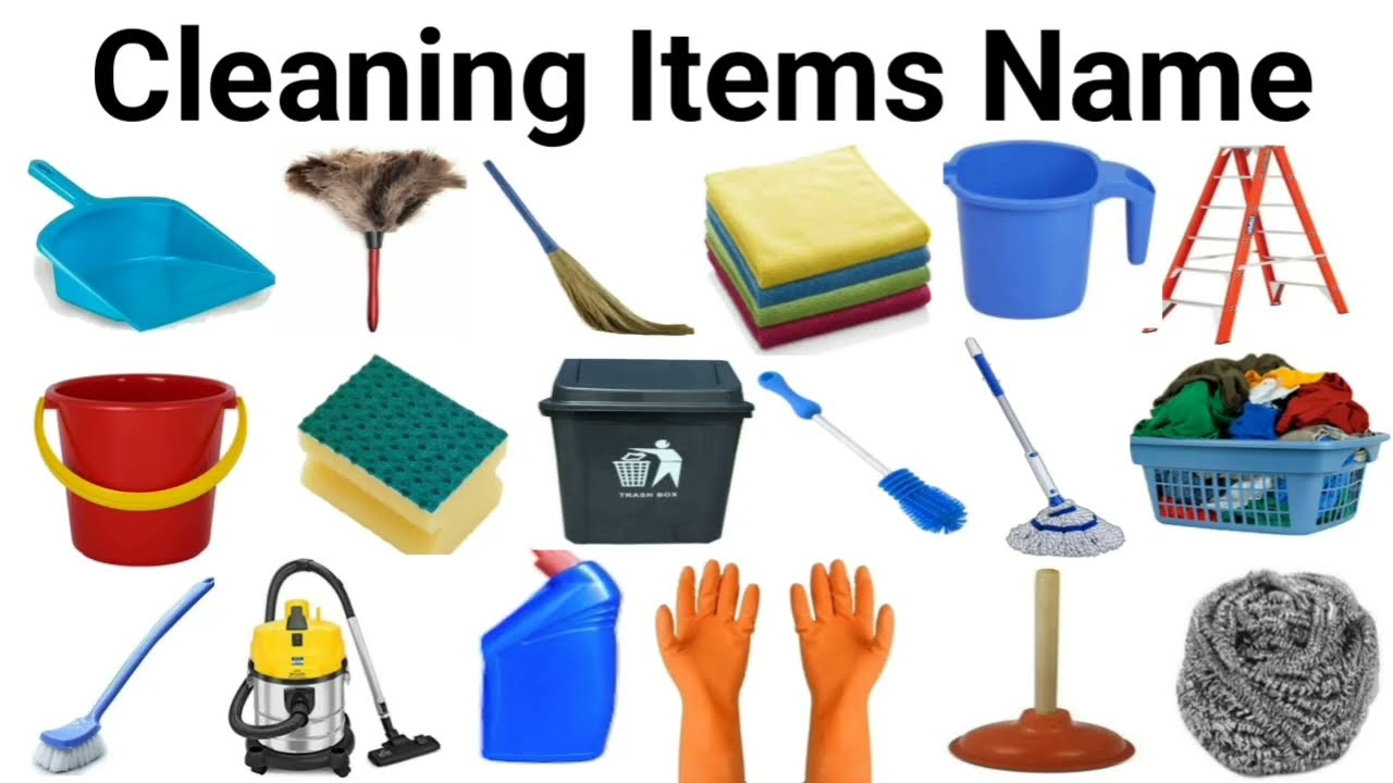 Cleaning Items Name in English | Cleaning tools in English | Cleaning vocabulary #cleaning