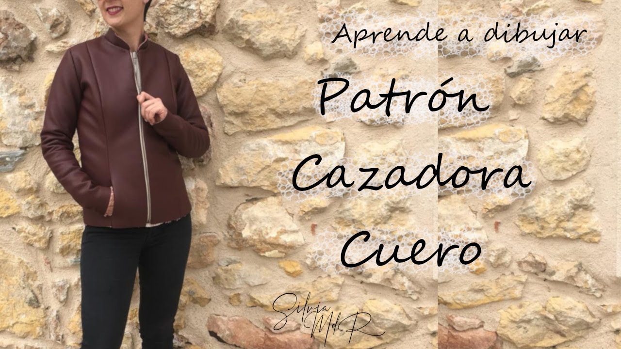 Cazadora de Cuero súper fácil. Patrones y moldes gratis // Moldes Chamarra listos en 10 minutos.
