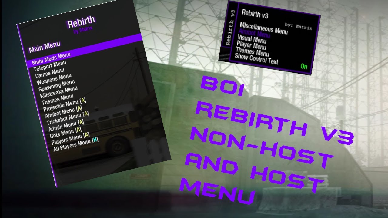 Call Of Duty Black Ops 1.13 Rebirth (SPRX) Host/Non Host Menu + Download