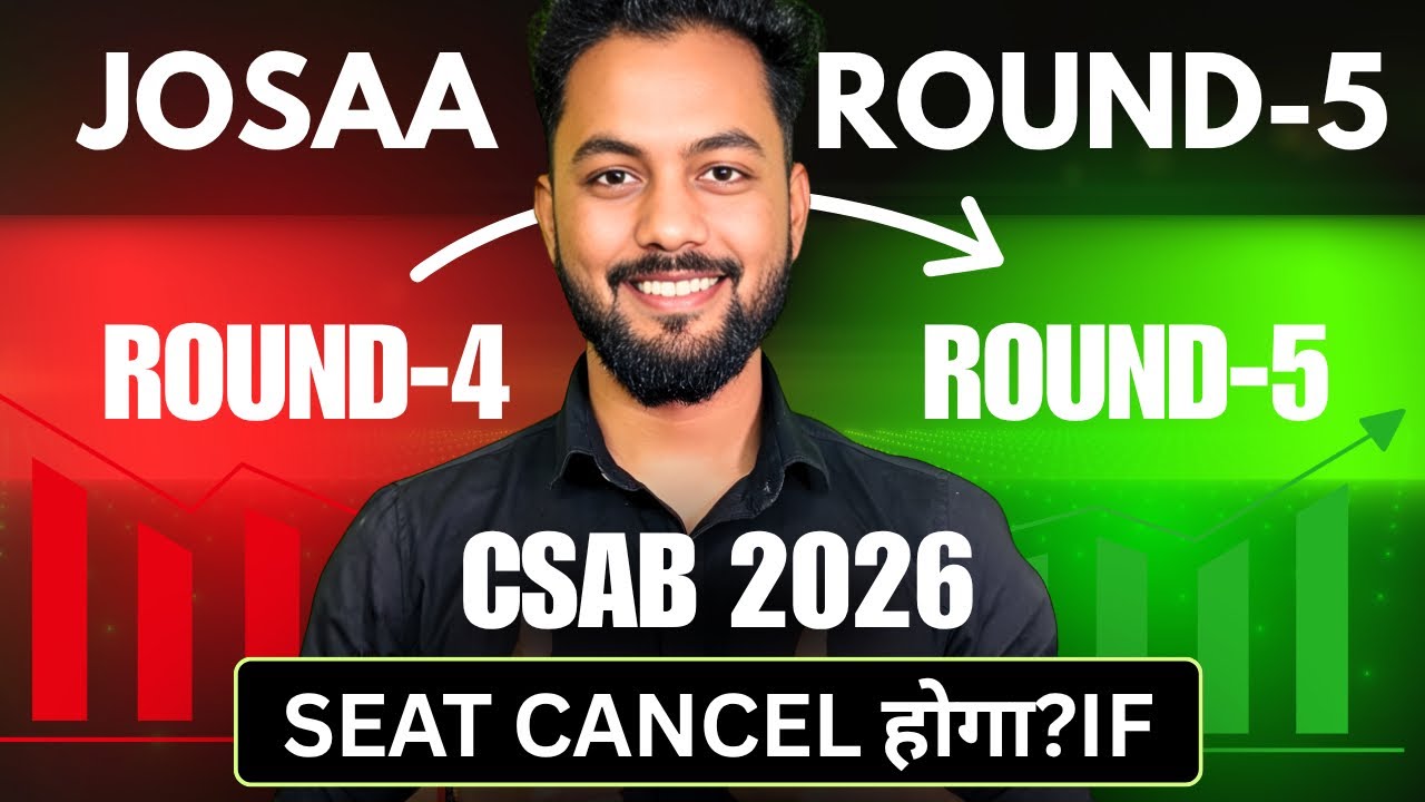 Urgent Round-5 Alert ⚠️|Dont Do This Mistake Else Seat Cancelled❌|what To Do After JoSAA Round-5
