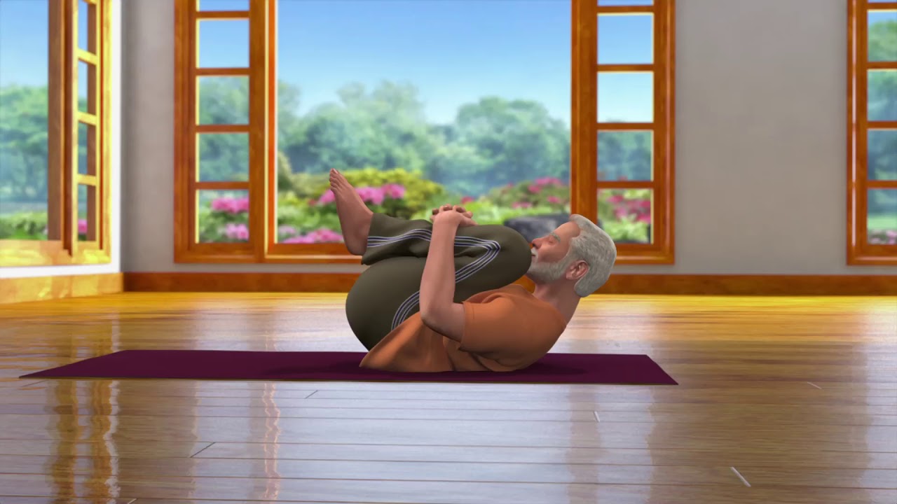 Yoga with Modi : Pawanmuktasana Hindi