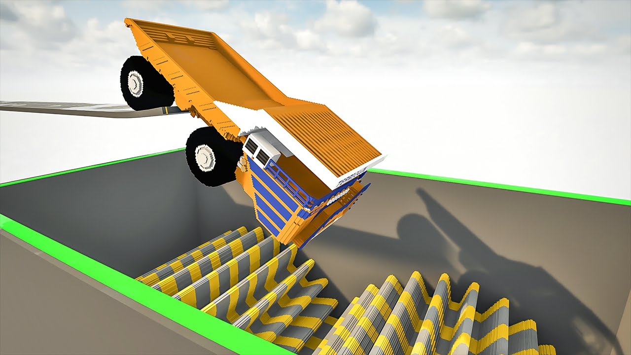 Cars vs Giant Mega Shredder | Teardown