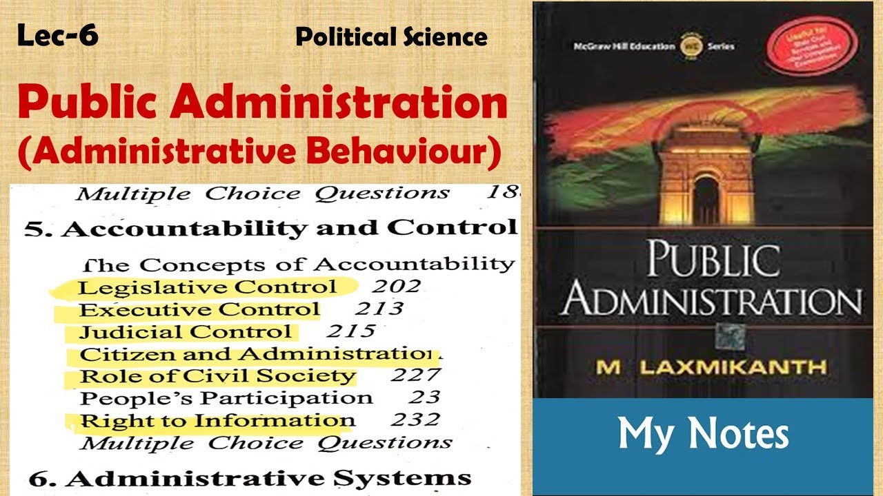 Accountability & Control (in Public Administration)