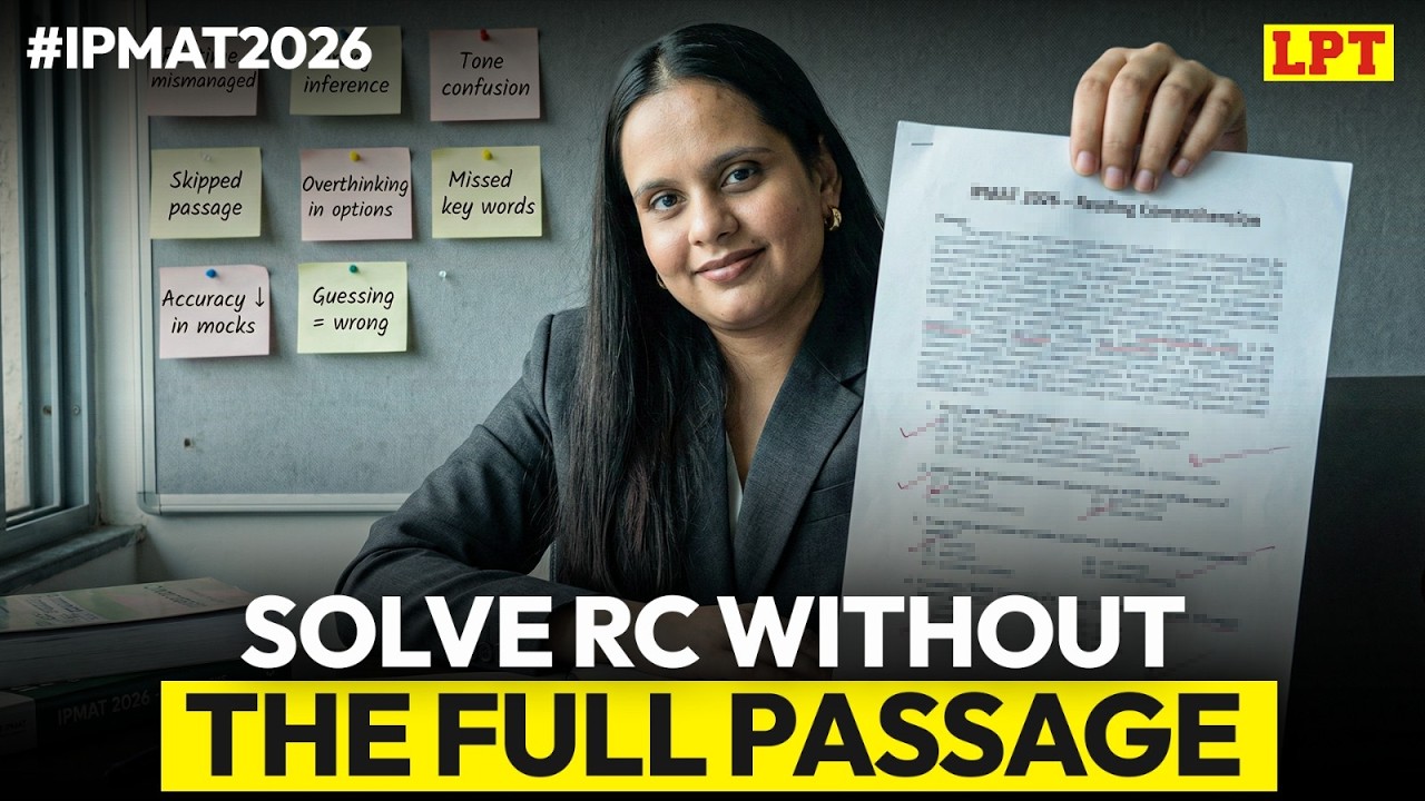 IPMAT 2026: How to solve RC without reading the passage | IPMAT RC Tricks