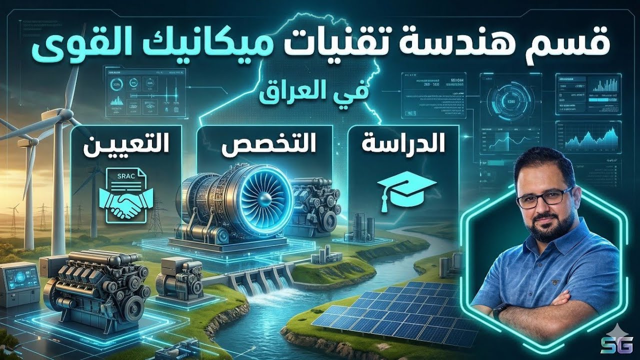 قسم هندسة تقنيات ميكانيك القوى في العراق | الدراسة و التخصص و التعيين